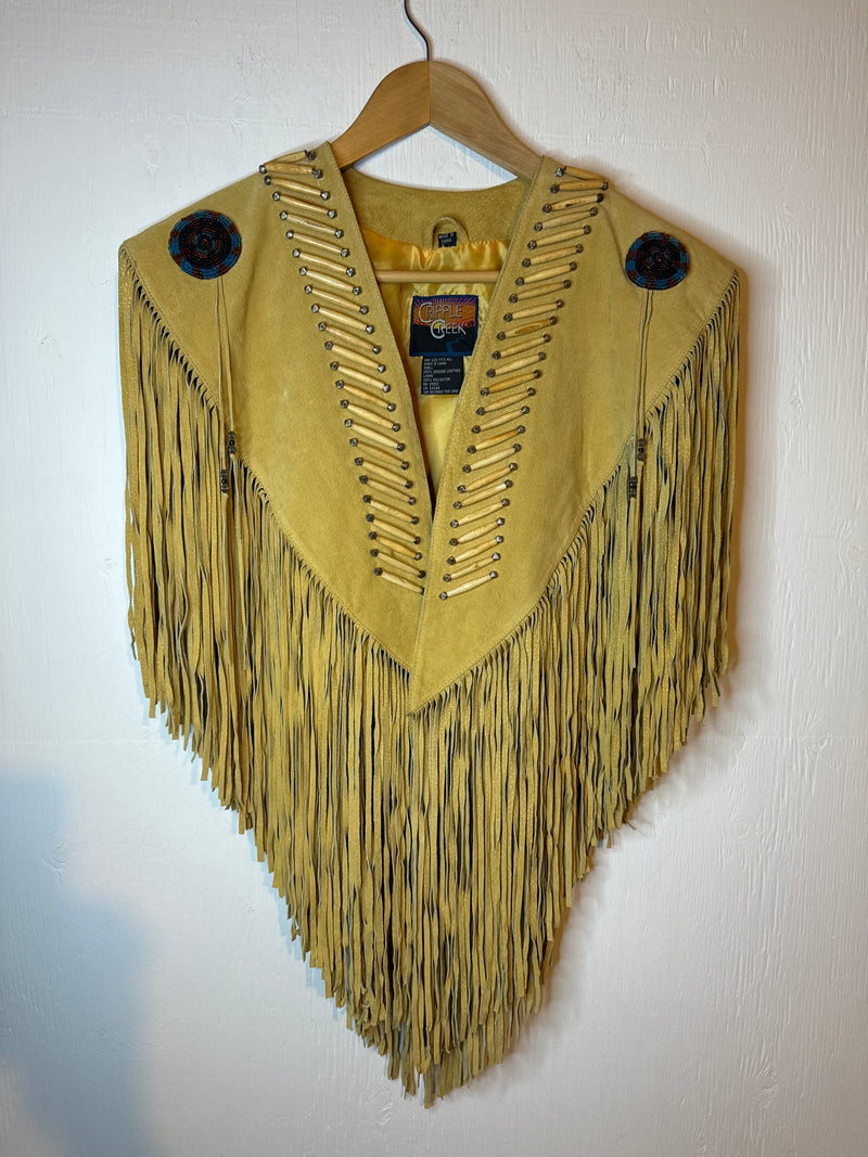 (RR3214) Buckskin Fringe Collar