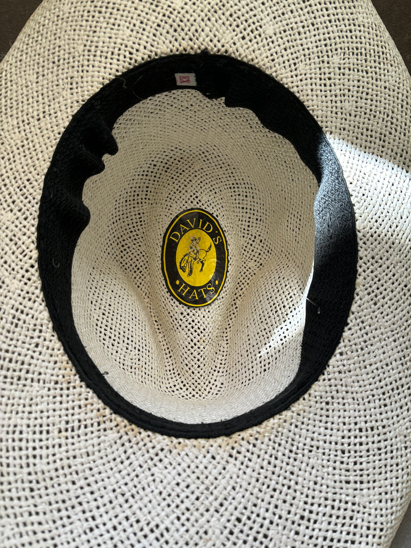 (RR3101) Straw Leather Band Cowboy Hat