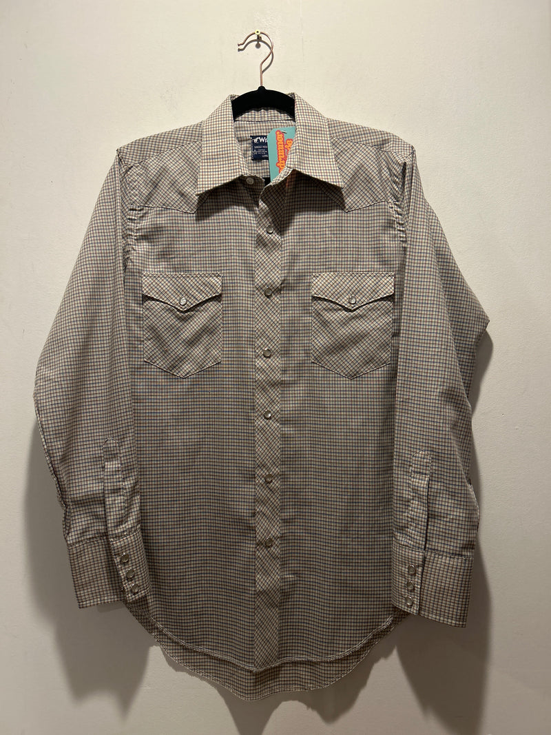 (0525RR3757) Grey Plaid Pearl Snap