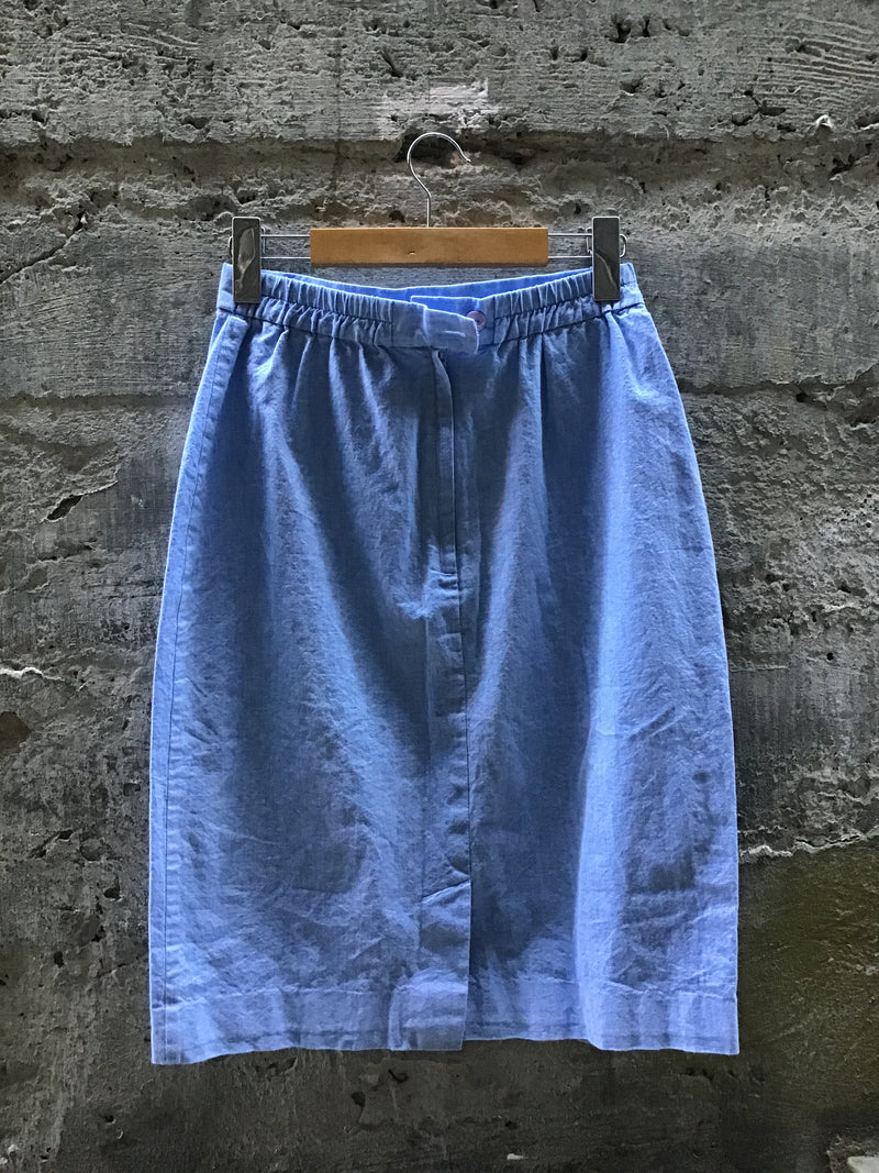 (RR3154) Vintage Chambray Pencil Skirt