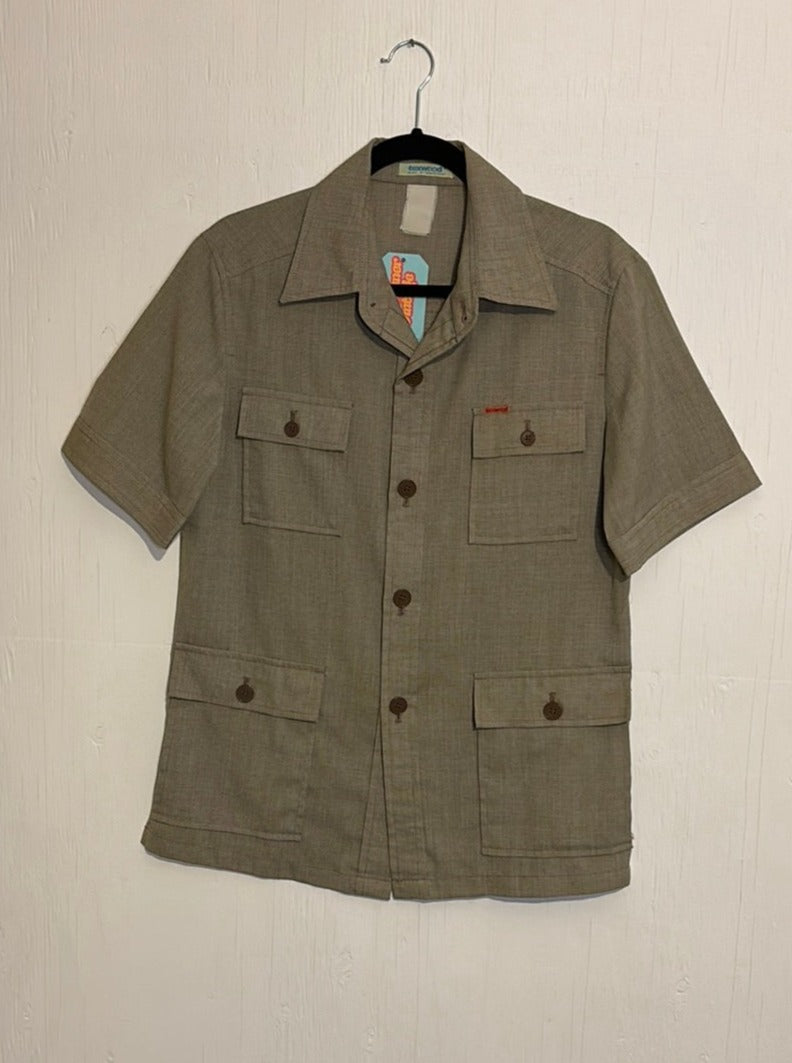 (RR2763)Vintage Texwood Cargo Button Down Shirt
