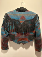 (RR3437) Pioneer Wear Fringe Cropped Jacket