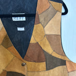 (RR2850) Leather Patchwork Vest