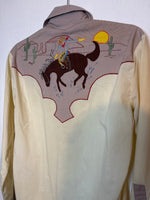 (RR3107) Rocking K Ranchwear Embroidered Bucking Bronco Pearlsnap