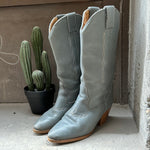 (RR3095) Vintage Grey Leather Cowboy Boots