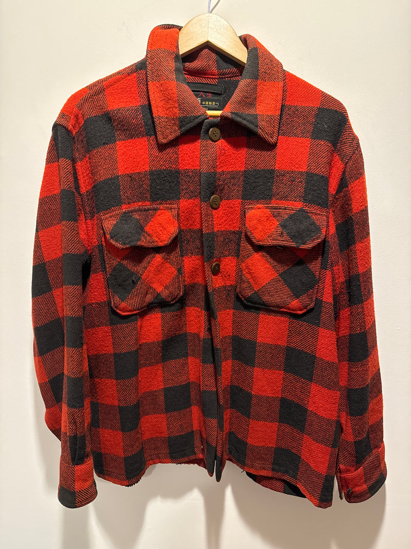 (RR3428) Thick Lumberjack Plaid Wool Jacket