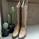 (RR3055) Panhandle Slim Beige Cowboy Boots