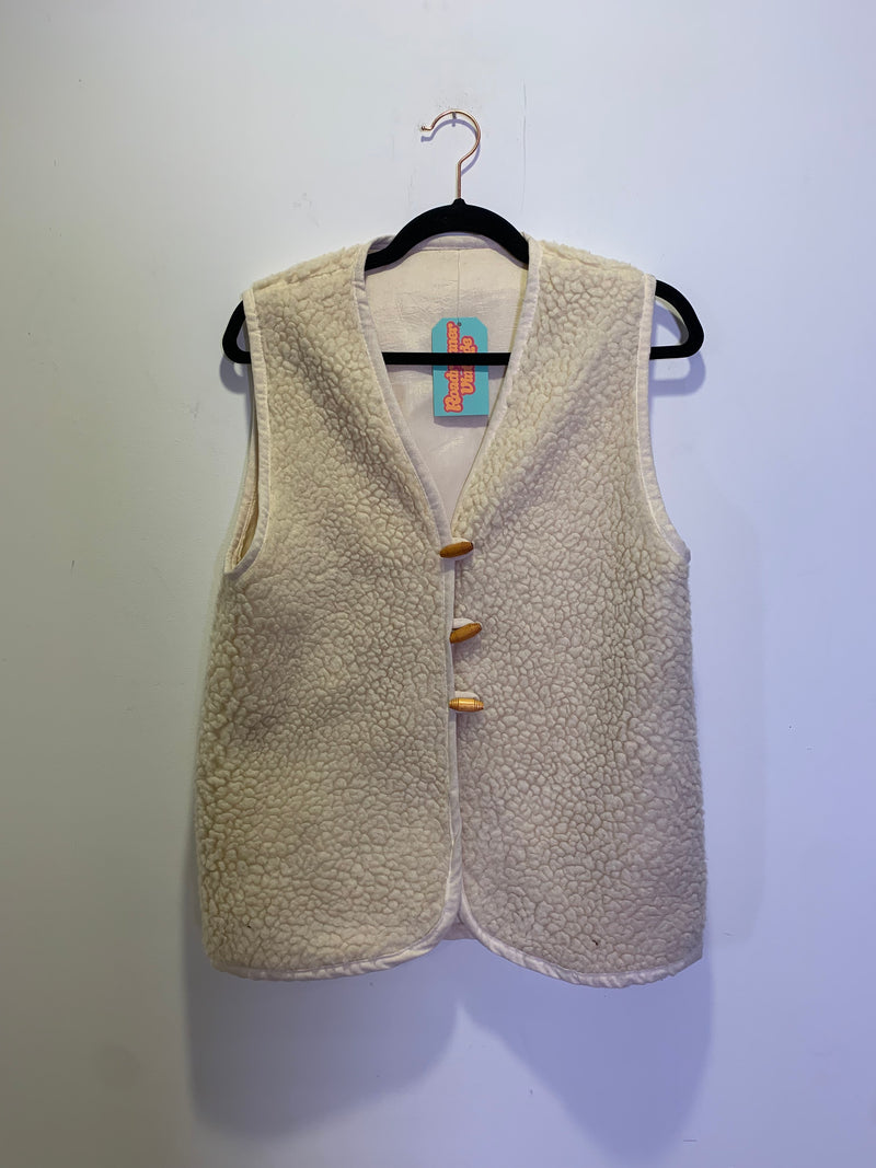 (RR3459) Button Up Sherpa Vest