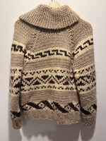 (RR3434) Cowichan style Knit Zip Up Sweater