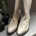 (RR3071) White Exotic Vintage Cowboy Boot