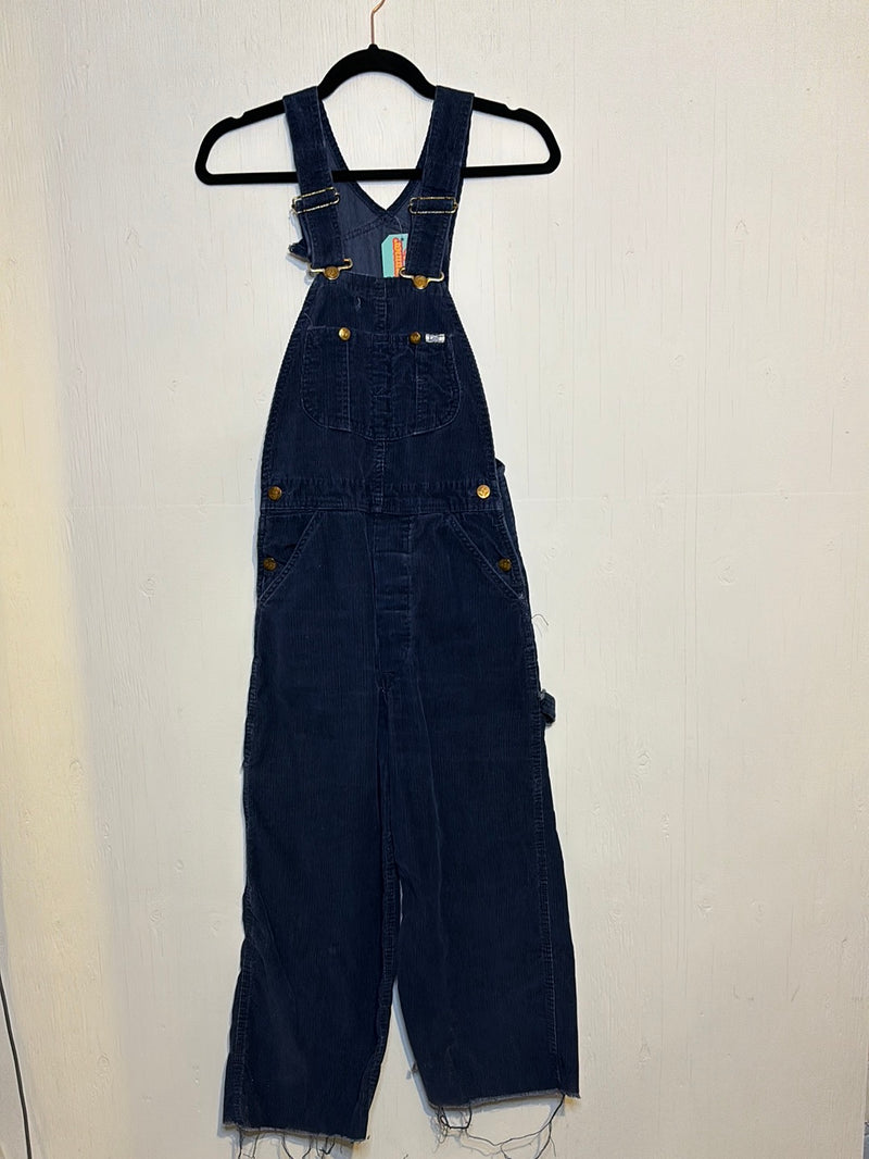 (RR2942) Vintage Lee Navy Corduroy Carpenter Overalls