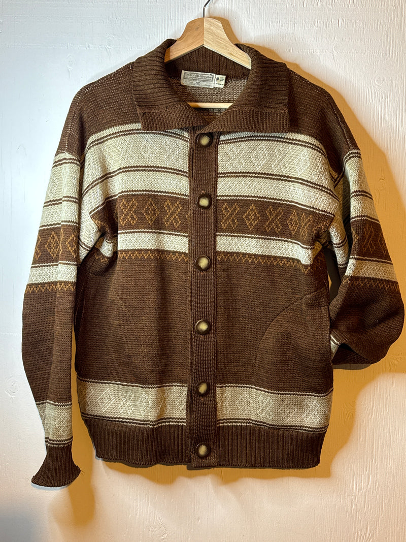 (RR3195) Vintage Sears Wool Cardigan