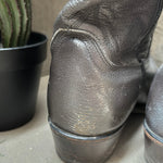 (RR3094) Vintage Dan Post Grey Leather Cowboy Boots