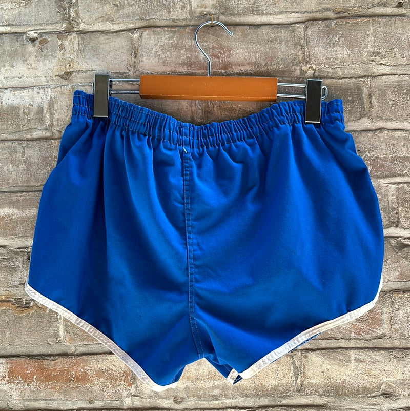 (RR2976) Vintage Lined Blue Swim Shorts