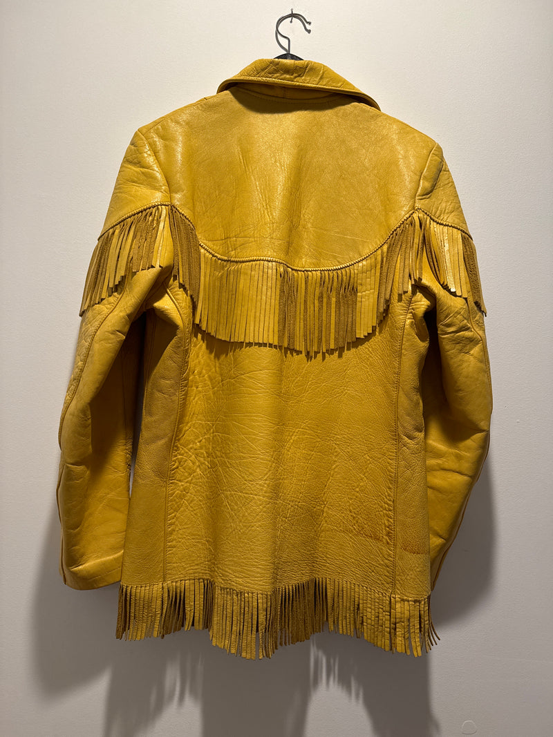 (RR3299) Deerskin Raw Leather Jacket w Fringe