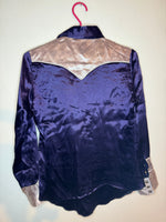 (RR3169) 70's Satin Purple Pearlsnap