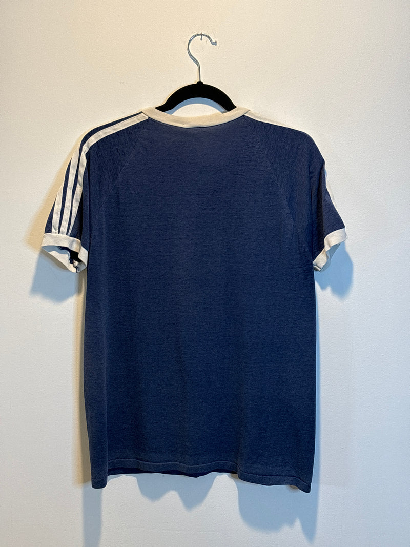 (RR3332) Vintage Paper Thin 3-Stripes Ringer Tee