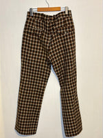 (RR2935) Vintage Plaid Single Stitch Bootleg Trousers