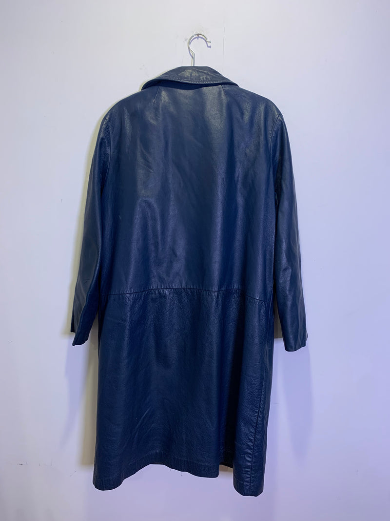 (RR3471) Blue Leather Lined Jacket