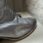 (RR3094) Vintage Dan Post Grey Leather Cowboy Boots