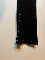 (RR3113) NKN Black Denim Studded Pant