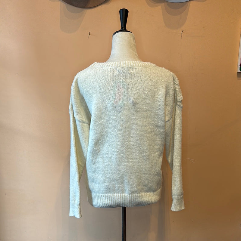 (RR1073) Molly Bracken Lace Knit Sweater