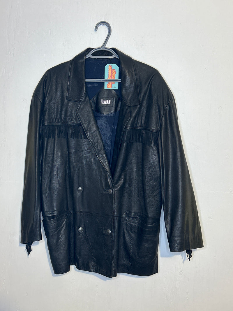 (RR3237) Black Leather Jacket