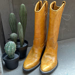 (RR3068) Deerskin Tan 70's Vintage Cowboy Boot