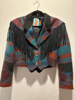 (RR3437) Pioneer Wear Fringe Cropped Jacket