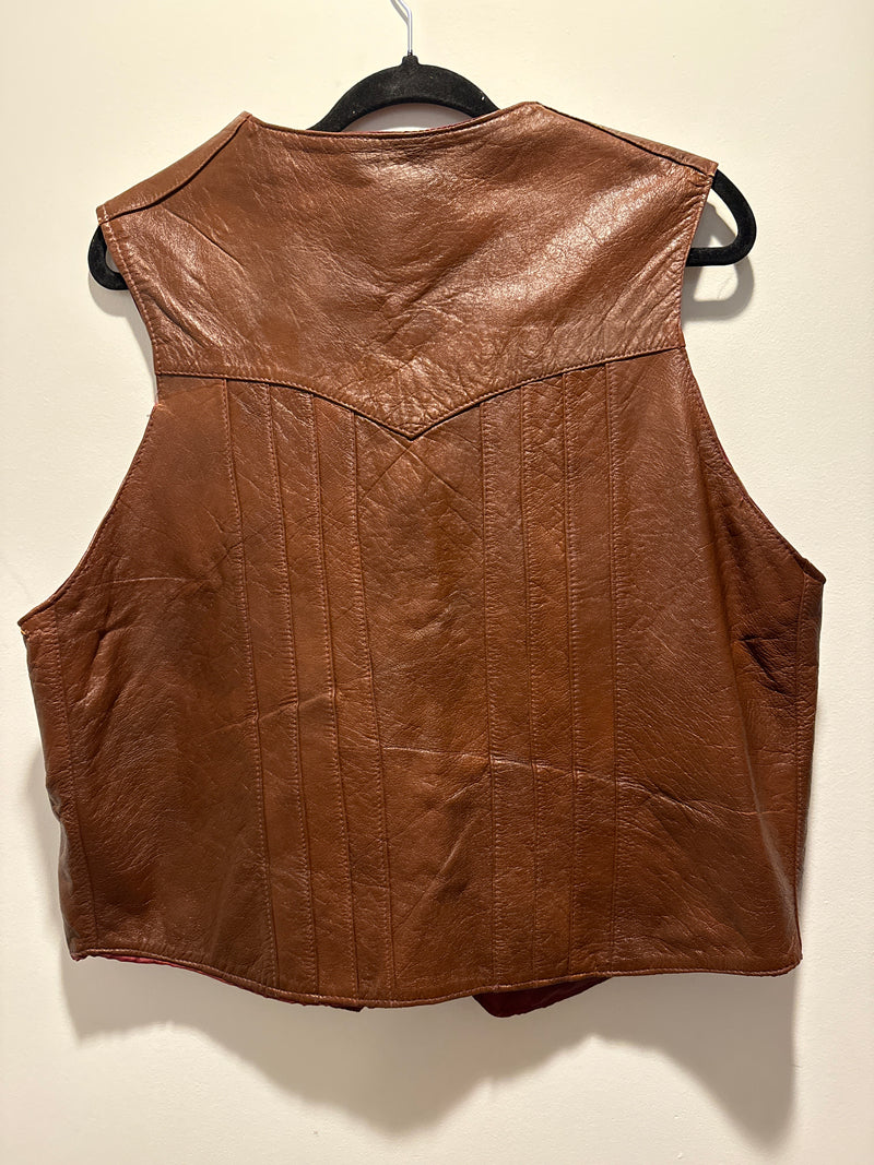 (RR3298) Super Soft Brown Leather Vest