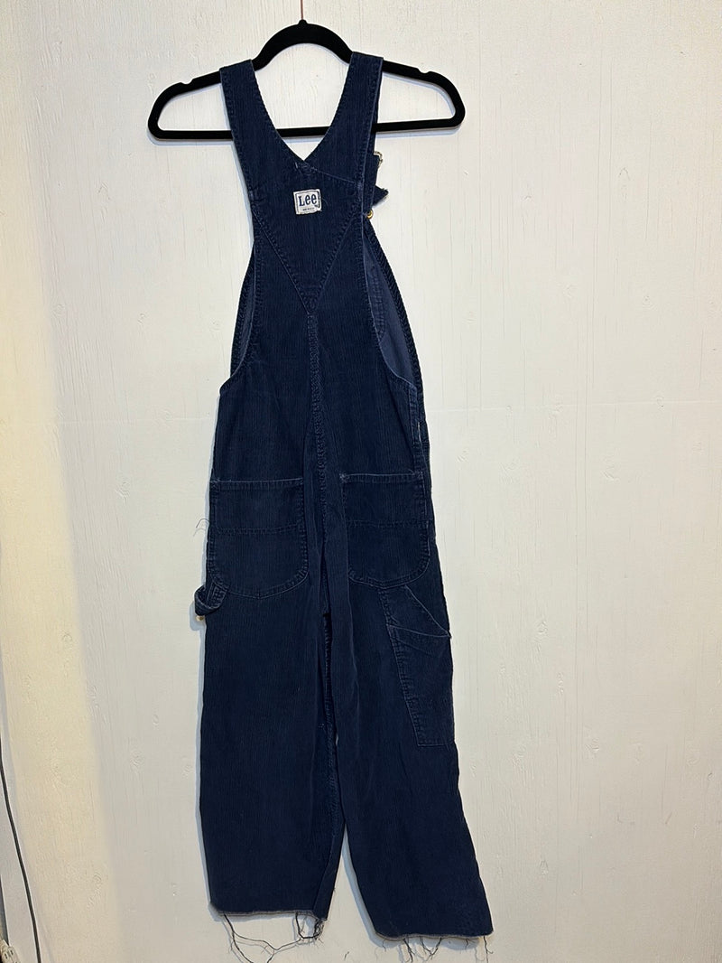 (RR2942) Vintage Lee Navy Corduroy Carpenter Overalls