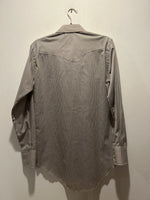 (0525RR3757) Grey Plaid Pearl Snap