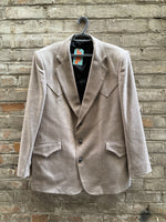 (RR3120) Beige Wool Western Blazer