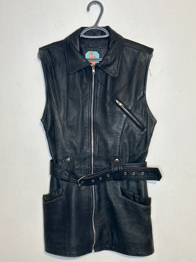 (RR3238) Black Leather Vest