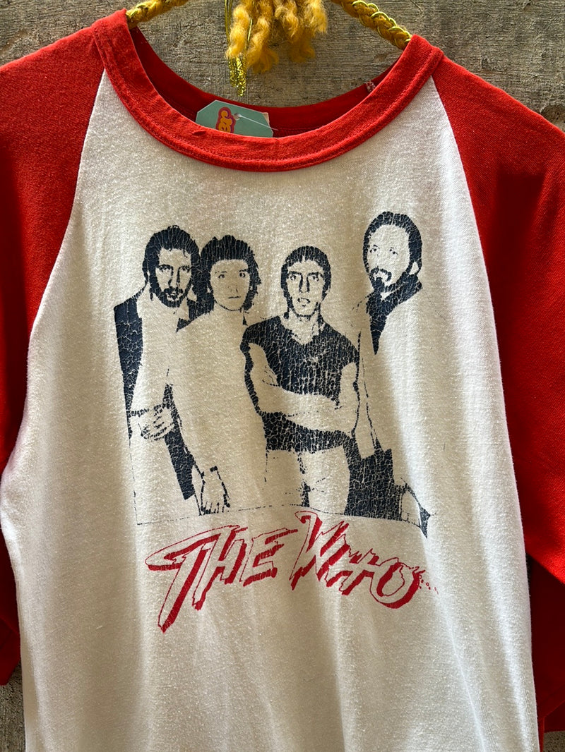 (RR2963) Vintage “The Who” Graphic Baseball Band T-Shirt*