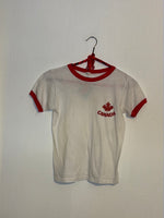 (RR3005) Vintage Single Stitch ‘Canada’ Graphic Ringer T-Shirt