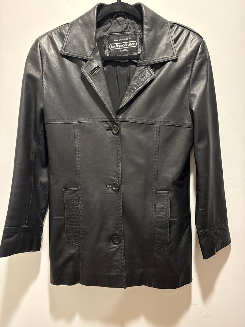 (RR3483) Black 90’s Bitchy Little Leather Jacket