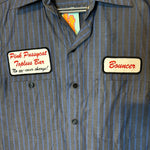 (RR2629) Vintage ‘Bouncer’ Patch Uniform Button Down Shirt