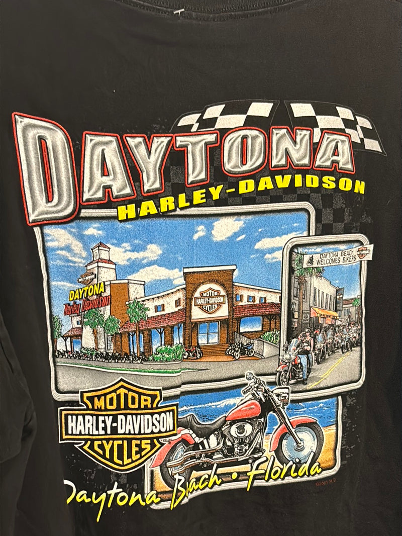 (RR3032) 2002 Harley Skull Graphic T-Shirt