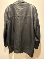 (RR3482) Black Leather Men’s Mid-Length Jacket&nbsp;