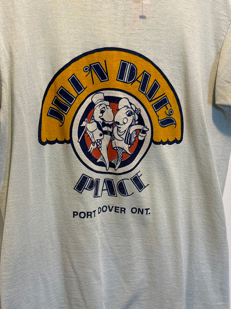 (RR3343) Paper Thin "Jill & Dave's Place" Ringer Tee