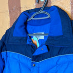 (RR2593) Vintage Ditrani Designs Royal Blue Puffer Zip Down Jacket