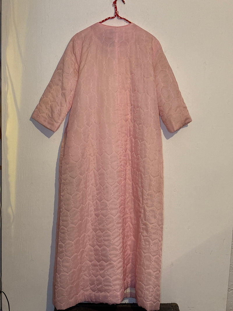 (RR3257) Vintage Pink Rosette Robe