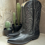 (RR3078) Black Sancho Exotic Cowboy Boot