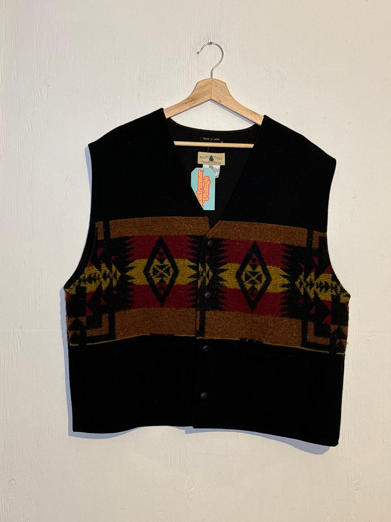 (RR3266) Vintage Wool Button Down Vest