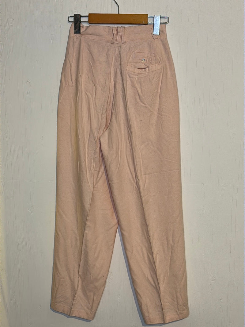 (RR2939) Vintage 100% Silk Pink Wide Leg Trousers