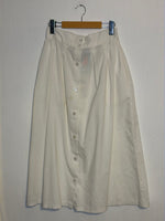 (RR2940) Vintage Off-White Button Down Long Skirt