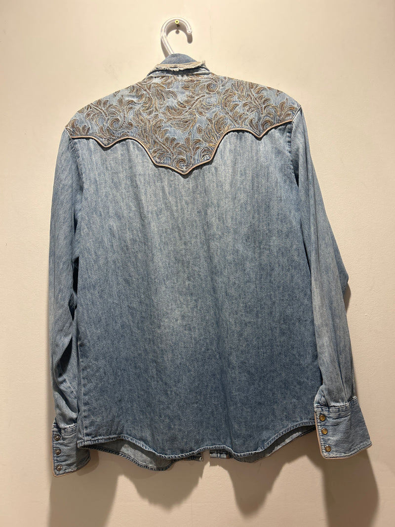 (0425RR3720) Denim Pearl Snap