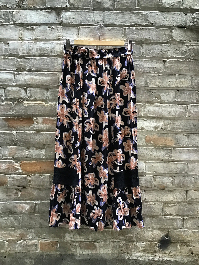 (RR3158) NKN Floral Print Maxi Skirt