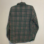 (RR2776) Vintage Distressed Lined Plaid Flannel Button Down Shirt